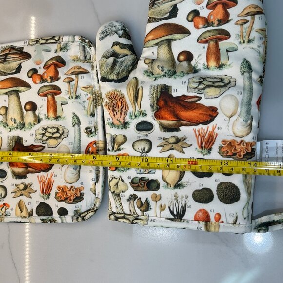 Classic Botanical Mushroom Oven Mitt and Pot Holder-NEW - Picture 13 of 14